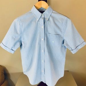 Ralph Lauren Short Sleeve Shirt Blu/Wht Women Sz 8